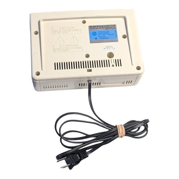 Vintage Sony Dream Machine ICF-C3W Digital Clock Radio FM/AM Beige 1980s Tested - Picture 7 of 7